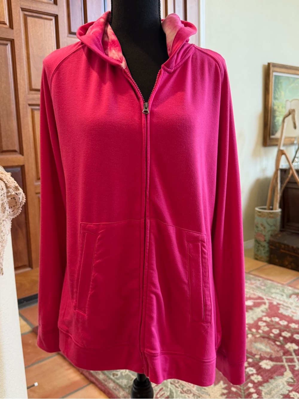 Colorado Clothing Company Pink Full Zip Hoodie Sweatshirt Jacket XXL Tie Dye